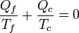 \frac{Q_f}{T_f}+\frac{Q_c}{T_c} = 0