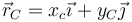 \vec{r}_C = x_c\vec{\imath}+y_C\vec{\jmath}