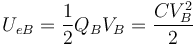 U_{eB}=\frac{1}{2}Q_BV_B=\frac{CV_B^2}{2}