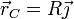 \vec{r}_C=R\vec{\jmath}