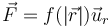 \vec{F}=f(|\vec{r}|)\vec{u}_r