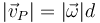 |\vec{v}_P| = |\vec{\omega}|d