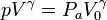 pV^\gamma = P_aV_0^\gamma