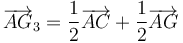 \overrightarrow{AG}_3=\frac{1}{2}\overrightarrow{AC}+\frac{1}{2}\overrightarrow{AG}