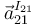 \vec{a}^{I_{21}}_{21}\,