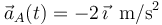 \vec{a}_{A}(t)=-2\,\vec{\imath}
\,\,\,\mathrm{m}/\mathrm{s}^2\,