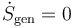 \dot{S}_\mathrm{gen}=0