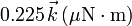 0.225\,\vec{k}\,\mathrm{(\mu N\cdot m)}