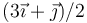 (3\vec{\imath}+\vec{\jmath} )/2