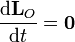 \frac{\mathrm{d}\mathbf{L}_O}{\mathrm{d}t}=\mathbf{0}