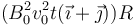 (B_0^2 v_0^2 t(\vec{\imath}+\vec{\jmath}))⁄R