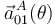 \vec{a}^{\,A}_{01}(\theta)\,