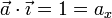 
\vec{a}\cdot\vec{\imath} = 1 = a_x
