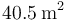 40.5\,\mathrm{m}^2