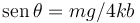 \mathrm{sen}\,\theta=mg/4kb