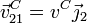 \vec{v}^C_{21}=v^C\vec{\jmath}_2