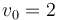 v_0=2\,