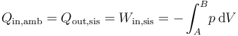 Q_\mathrm{in,amb}=Q_\mathrm{out,sis}=W_\mathrm{in,sis}=-\int_A^B\!p\,\mathrm{d}V