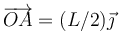 \overrightarrow{OA}= (L/2)\vec{\jmath}