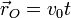 \vec{r}_O=v_0t
