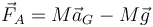 \vec{F}_A = M\vec{a}_G-M\vec{g}