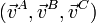 (\vec{v}^A,\vec{v}^B,\vec{v}^C)