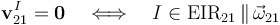 \mathbf{v}_{21}^I=\mathbf{0}\quad\Longleftrightarrow\quad I\in\mathrm{EIR}_{21}\!\ \|\!\ \vec{\omega}_{21} 