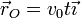 \vec{r}_O=v_0t\vec{\imath}