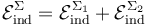 \displaystyle \mathcal{E}_\mathrm{ind}^\Sigma=\mathcal{E}_\mathrm{ind}^{\Sigma_1}+\mathcal{E}_\mathrm{ind}^{\Sigma_2}