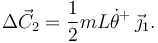 
\Delta\vec{C}_2 = \dfrac{1}{2}mL\dot{\theta}^+\,\vec{\jmath}_1.
