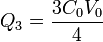 Q_3 = \frac{3C_0V_0}{4}