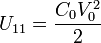 U_{11} = \frac{C_0V_0^2}{2}