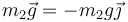 m_2\vec{g} =-m_2g\vec{\jmath}