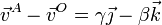 \vec{v}^A - \vec{v}^O = \gamma\vec{\jmath}-\beta\vec{k}