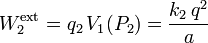 W_2^\mathrm{ext}=q_2\!\ V_1(P_2)=\frac{k_2\!\ q^2}{a}