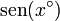 \mathrm{sen}(x^\circ)