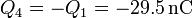 Q_4 = -Q_1 = -29.5\,\mathrm{nC}