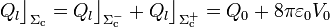 Q_l\big\rfloor_{\Sigma_\mathrm{c}}=Q_l\big\rfloor_{\Sigma_\mathrm{c}^-}+Q_l\big\rfloor_{\Sigma_\mathrm{c}^+}=Q_0+8\pi\varepsilon_0V_0