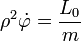 \rho^2\dot{\varphi}=\frac{L_0}{m}