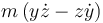 m\left(y\dot{z}-z\dot{y}\right)