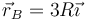 \vec{r}_B=3R\vec{\imath}