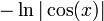 -\ln|\cos(x)|\,