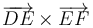\,\overrightarrow{DE}\times\overrightarrow{EF}\,
