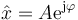 \hat{x}=A\mathrm{e}^{\mathrm{j}\varphi}