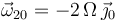 \vec{\omega}_{20}=-2\,\Omega\,\vec{\jmath}_0