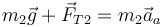 m_2\vec{g}+\vec{F}_{T2}=m_2\vec{a}_a