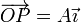 \overrightarrow{OP}=A\vec{\imath}