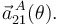 \vec{a}^{\,A}_{21}(\theta).\,