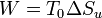 W = T_0\Delta S_u\,