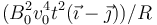 (B_0^2 v_0^4 t^2 (\vec{\imath}-\vec{\jmath}))/R